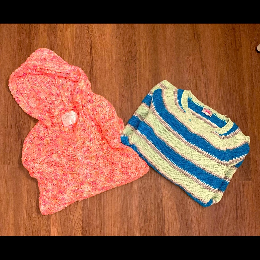 *Bundle* two justice girls knitted sweaters size 10